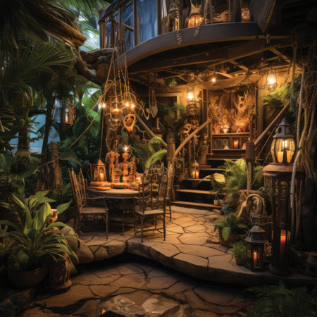 a fantasy fairy tale house with a magical atmosphereの素材