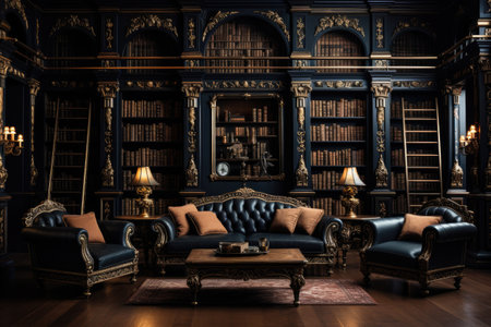 Luxury classic interior of the living room.の素材