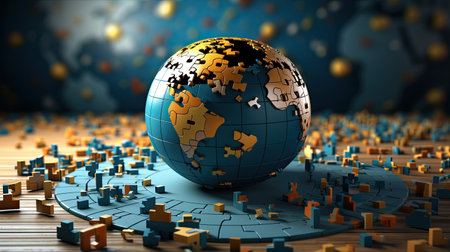 Global network concept.の素材