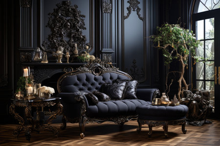 Luxury classic interior of the living room.の素材