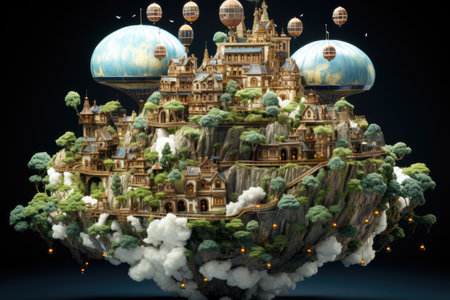 Fantasy alien planet. Fantasy world.の素材