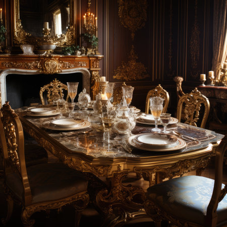 Luxury interior of the living room in a classic style. Luxury furniture, furniture and interior design.の素材