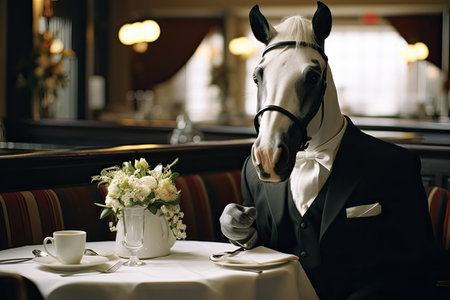 Horse on the backgroundの素材