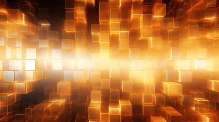 abstract orange background with some squares in itの素材