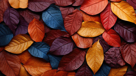 Colorful autumn leaves as backgroundの素材