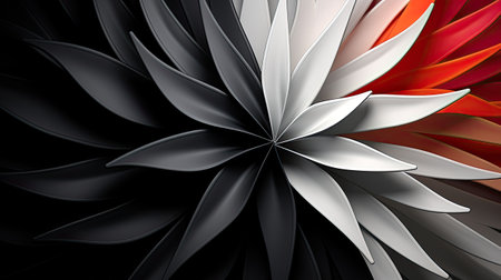 abstract geometric shapes in black, red and white colorsの素材