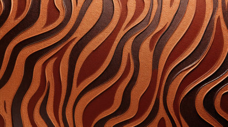 Texture of tiger skin for background. 3d rendering, 3d illustration.の素材