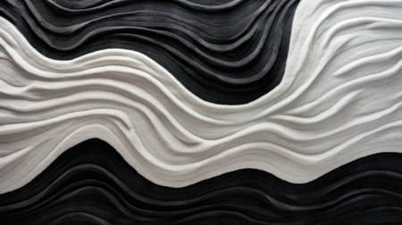 Black and white abstract background. Black and white marble pattern. 3d rendering.の素材