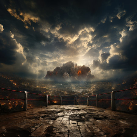 Mysterious cloud above the city.の素材