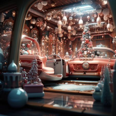 Christmas decoration in the interior of the house.の素材