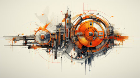 Abstract technology background.の素材