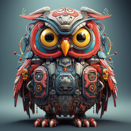 Fantasy robot with big eyes.の素材