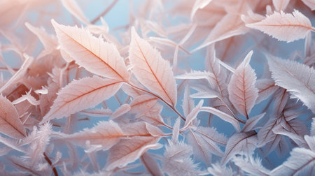Beautiful background with delicate pink feathers.の素材