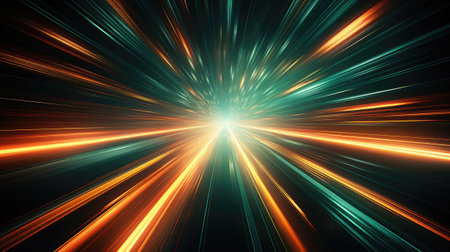 abstract speed motion on the road with lens flare effectの素材
