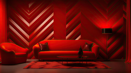 red sofa in the living roomの素材