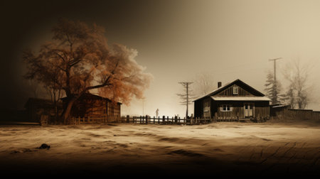 Wooden house in the villageの素材