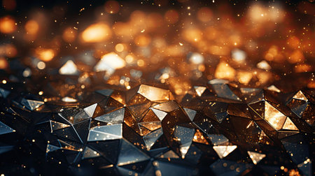 Abstract gold background with bokeh defocused lights.の素材