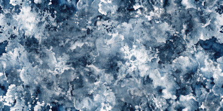 Abstract watercolor background. Hand-drawn illustration. Blue and white.の素材