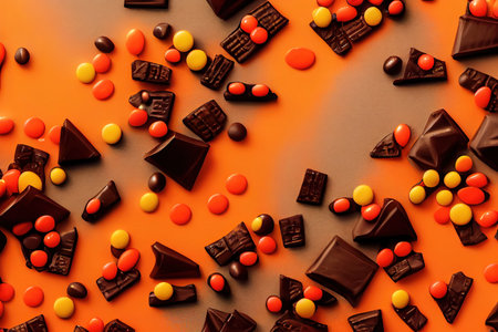 Halloween candy corner border banner.の素材