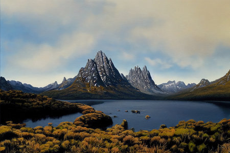 The Cradle Mountain is a mountain in the Centralの素材