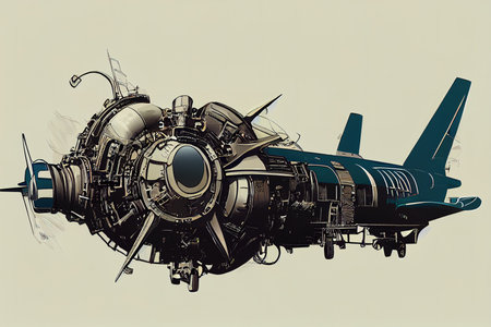 Aircraft Engine Specialists ,Anime style illustrationの素材