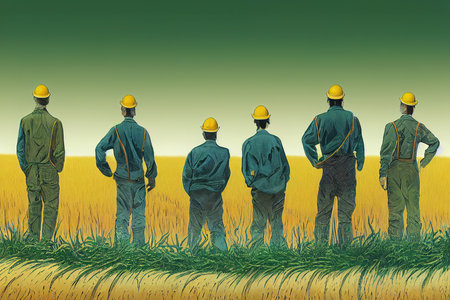 Agricultural Engineers ,Toon illustrationの素材