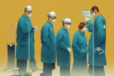 Anesthesiologists ,Cartoon illustrationの素材
