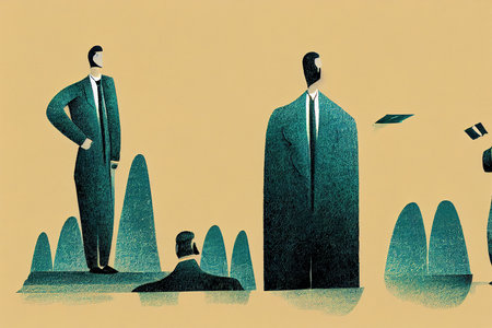 Accountants ,Toon illustrationの素材