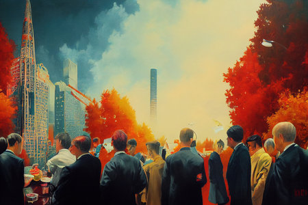 Advertising and Promotions Managers ,Painting styleの素材