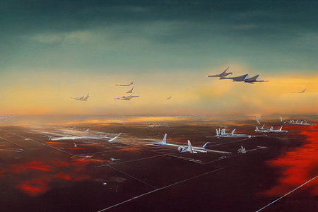 Air Traffic Controllers ,Painting styleの素材
