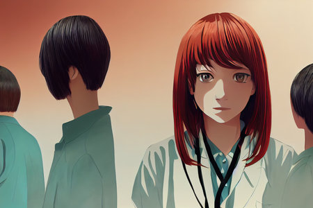 Clinical Psychologists ,Anime style illustrationの素材