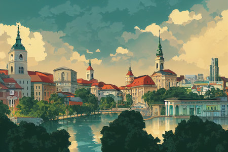 LomÃ© city 2d Anime illustrationの素材