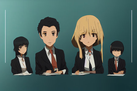 Claims Takers, Unemployment Benefits ,Hand Drawnの素材