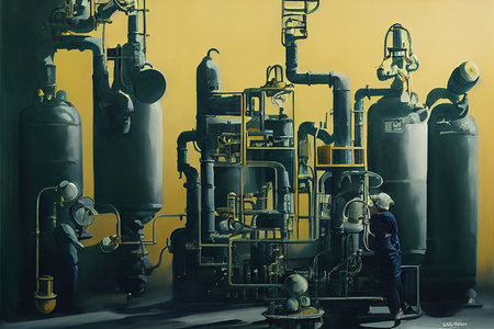 Chemical Equipment Operators and Tenders ,Cartoon illustrationの素材