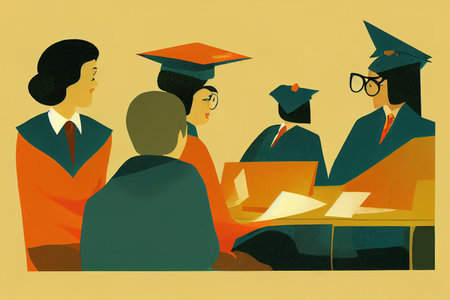 Communications Teachers, Postsecondary ,Cartoon illustrationの素材