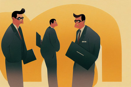 Brokerage Clerks ,Toon illustrationの素材