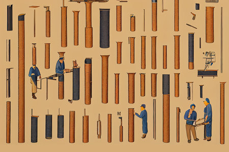 Carpenter Assemblers and Repairers ,Cartoon illustrationの素材