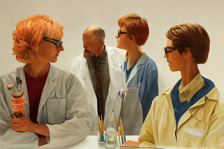 Biological Scientists, All Other ,Cartoon illustrationの素材