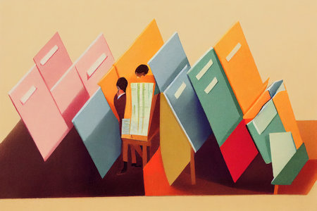Bookkeeping, Accounting, and Auditing Clerks ,Painting styleの素材