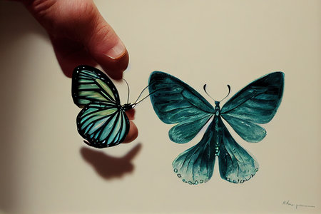 Never touch a butterflys wing with your fingerの素材