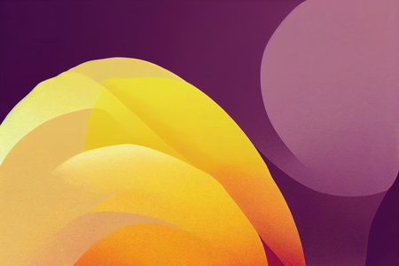 Mango Poster. Yellow Warm Texture. Yellow Brushed Background. Flatの素材