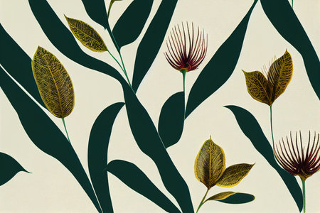 Beautiful digital textile botanical motif for New creationの素材