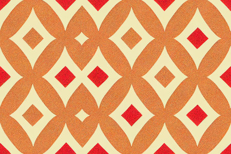 Folk Tribal Print. Geo Seamless pattern. Geometric Watercolor texture.の素材