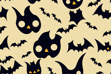 Halloween seamless pattern. illustration of Halloween party.の素材