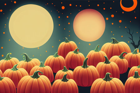 Car Pumpkins Cute Happy Halloween illustration Happy Halloweenの素材
