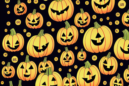 Happy Halloween Text Design , Anime Style 2dの素材