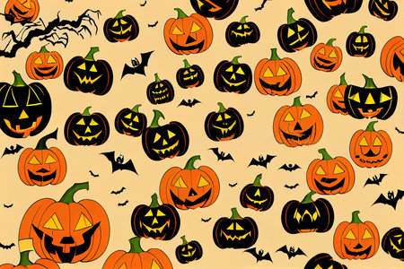 Happy Halloween sale banners or party invitation background.Raster illustrationの素材