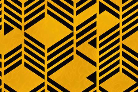 Japanese seamless pattern background . Gold geometric cover designの素材