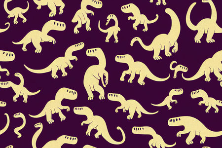 Seamless Dino pattern, print for Tshirts, textiles, wrapping paper,の素材