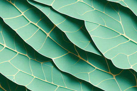 Seamless Realistic Leaves and Branches With Trendy Colors Alloverの素材
